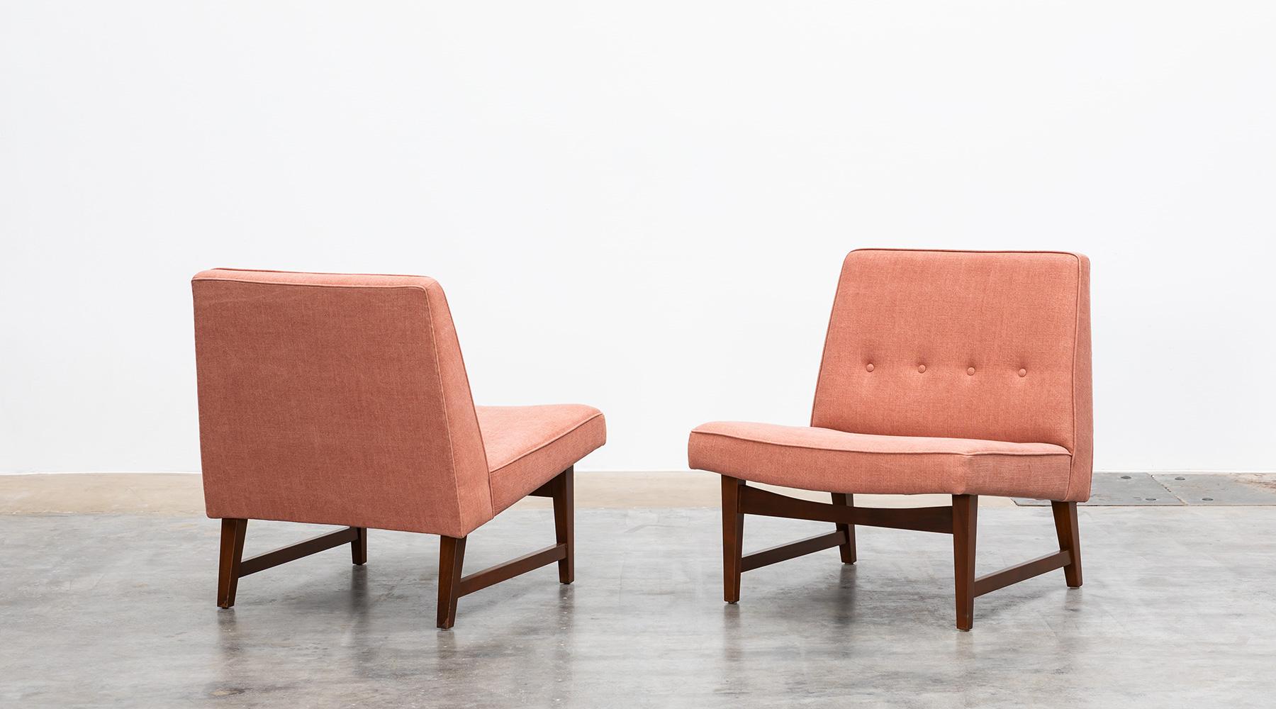 Lounge Chairs, new upholstery, mahogany, Edward Wormley, USA, 1955.

Magnificent matching lounge chairs designed by Edward Wormley. Manufactured by Dunbar. Matching Sofa in stock. Please check 1stDibs Ref: LU958522960752. The clean-lined, stunning