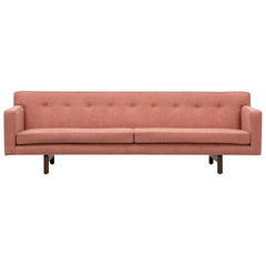 Used 1950s Warm Pink Edward Wormley Sofa 'c' New Upholstery