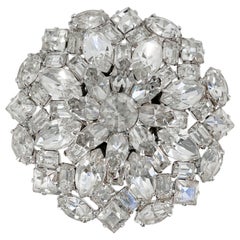 1950er Warner Klar Strass Brosche