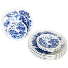 1950s Service de table Wedgwood Countryside bleu/13