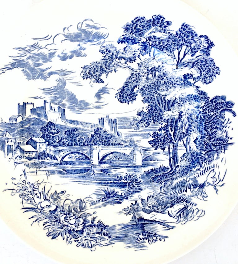 1950s Wedgwood Dinnerware "Countryside" Blue Set/13 at 1stDibs