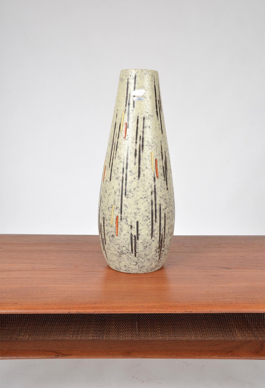 1950s West German Midcentury Scheurich Keramik Model 529-50 Pottery Atomic Vase  For Sale 3