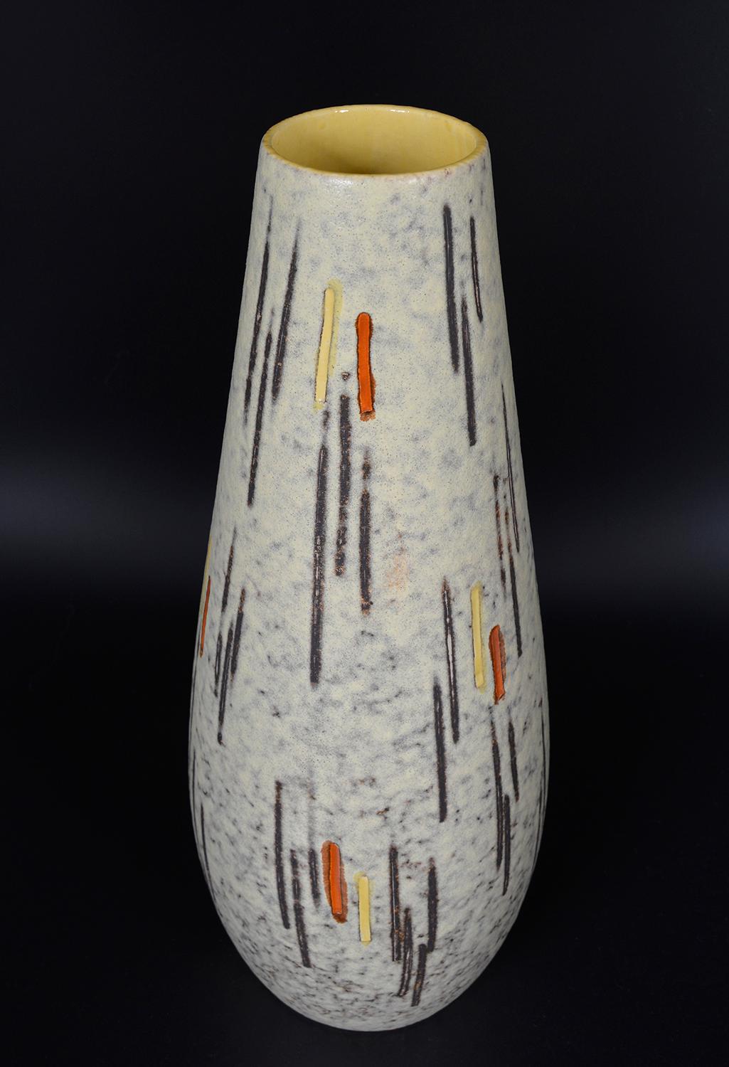 Mid-Century Modern 1950s West German Midcentury Scheurich Keramik Model 529-50 Pottery Atomic Vase  For Sale