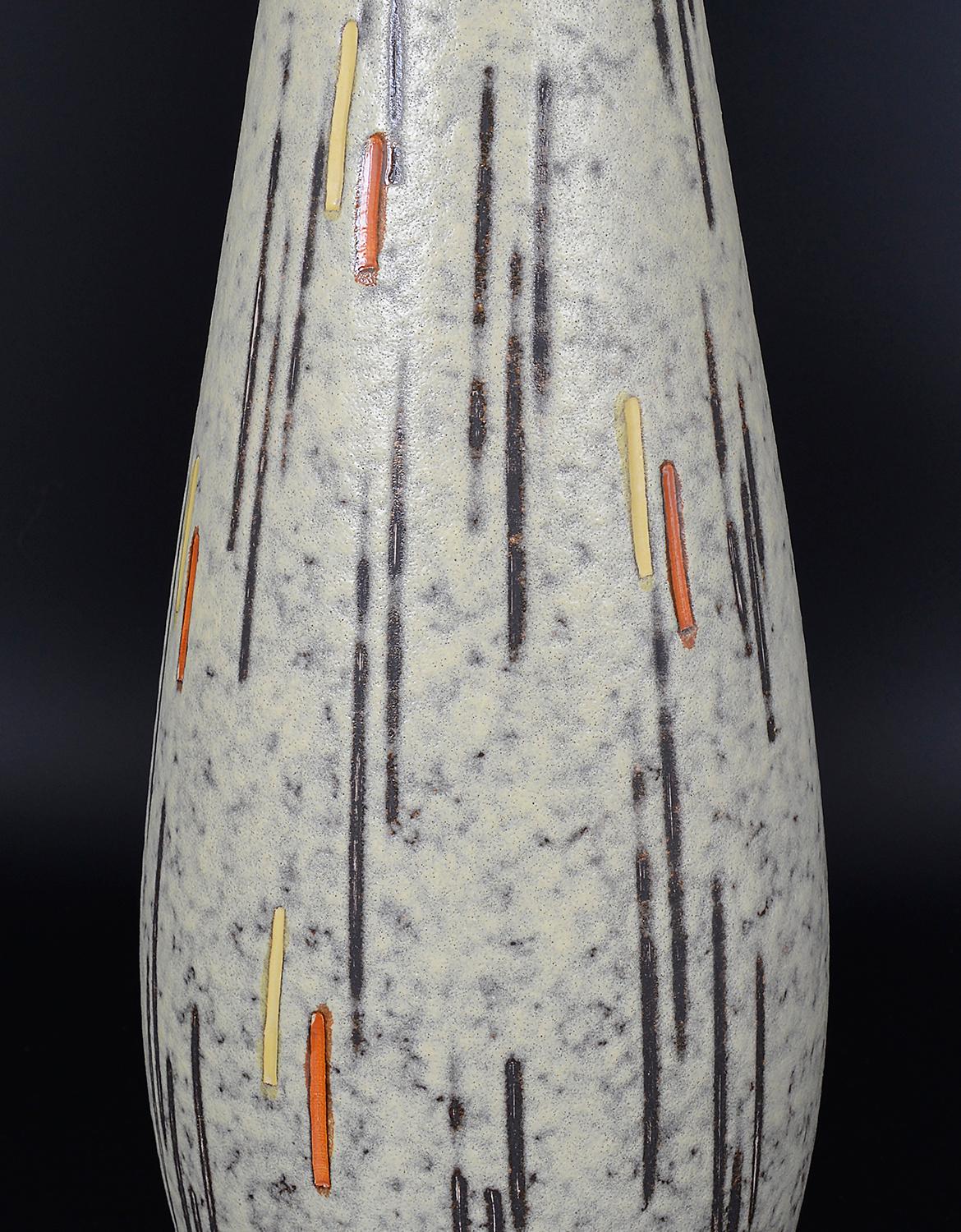 1950s West German Midcentury Scheurich Keramik Model 529-50 Pottery Atomic Vase  For Sale 1