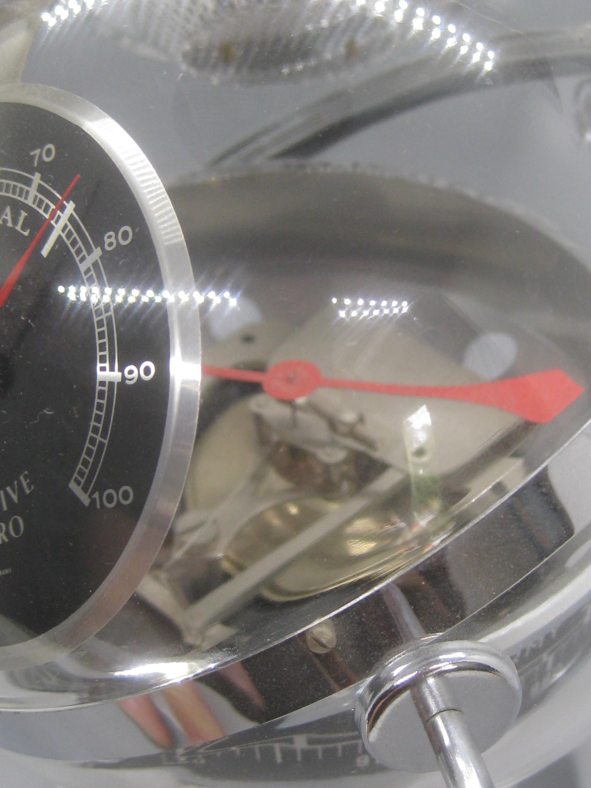 1950s West Germany Crome Sputnik Space Age Barometer Thermometer Weather Station 2