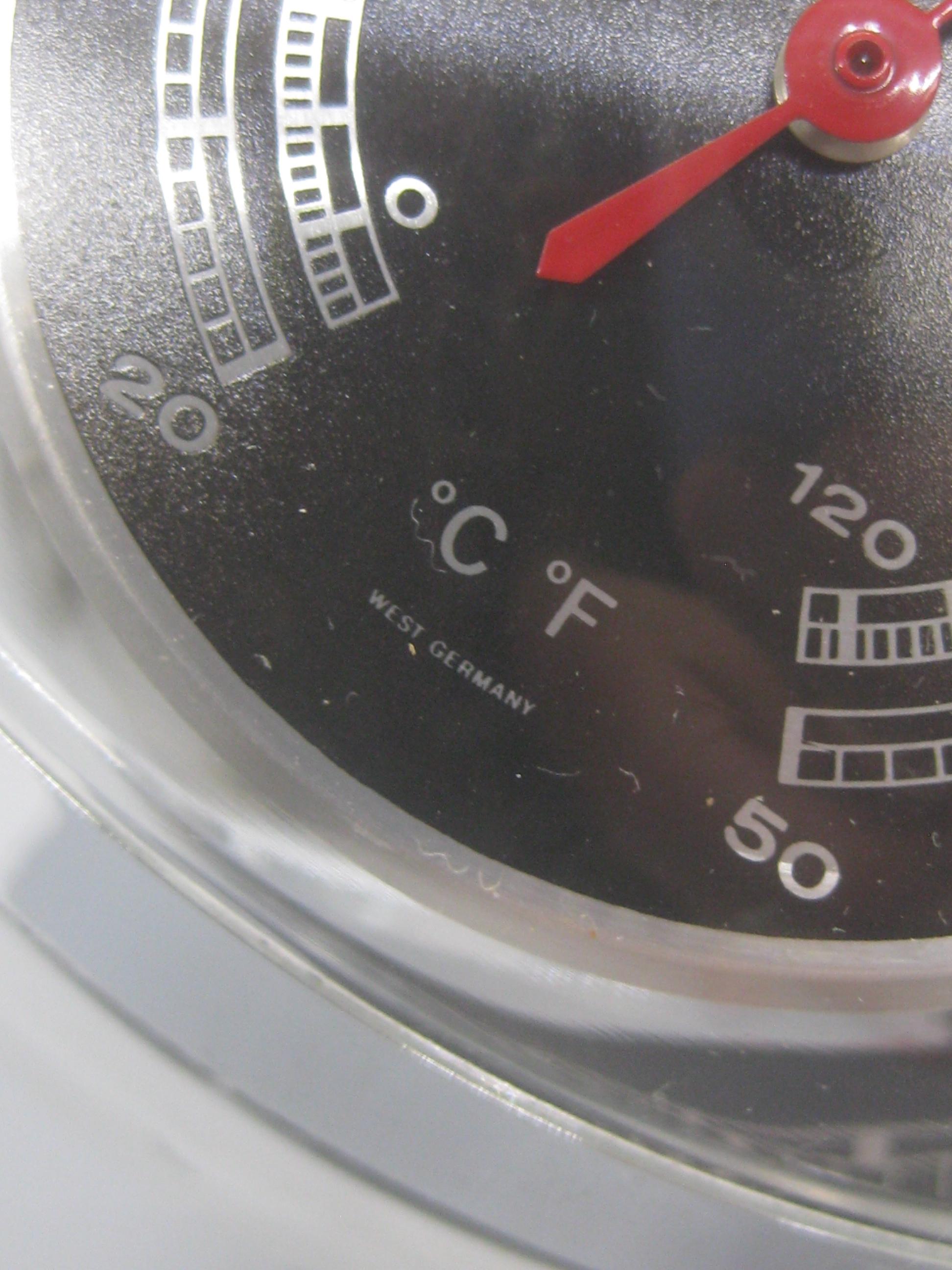 1950s West Germany Crome Sputnik Space Age Barometer Thermometer Weather Station 1