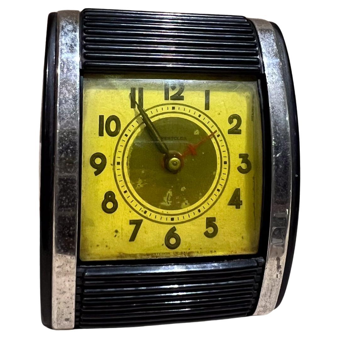 1950s Westclox Art Deco Travel Clock Non working