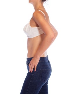 1950S White Cotton Bullet Bra