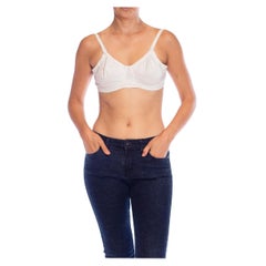 1950S White Cotton Bullet Bra