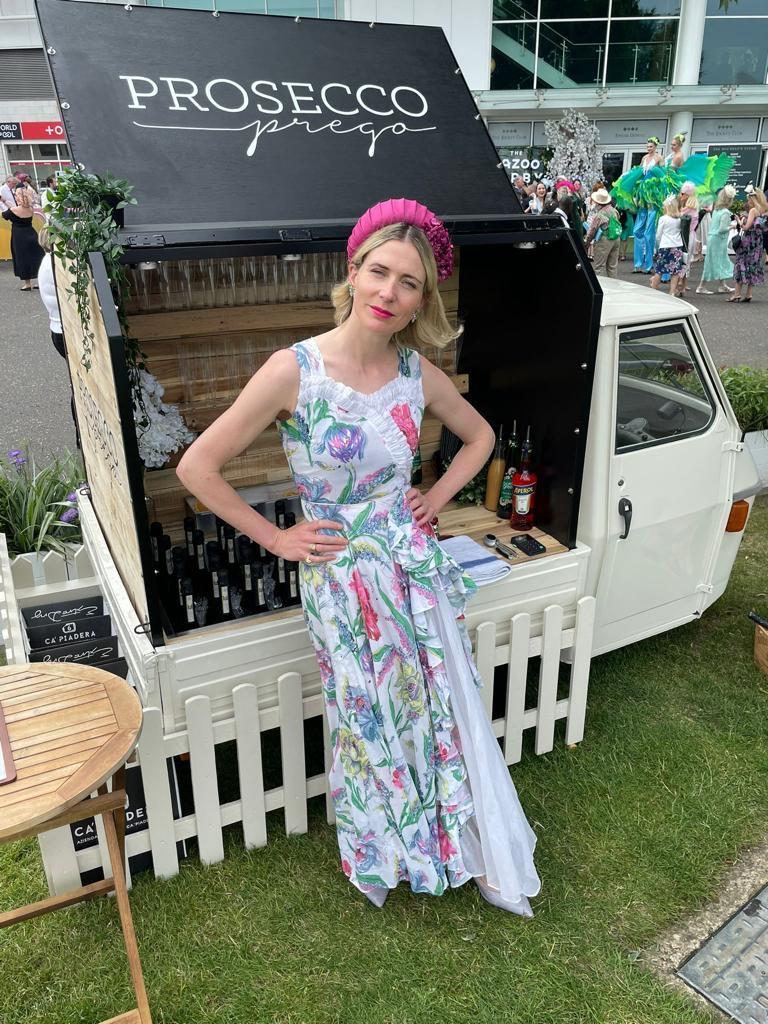 1950s White Cotton Organza Floral Dress For Sale 1