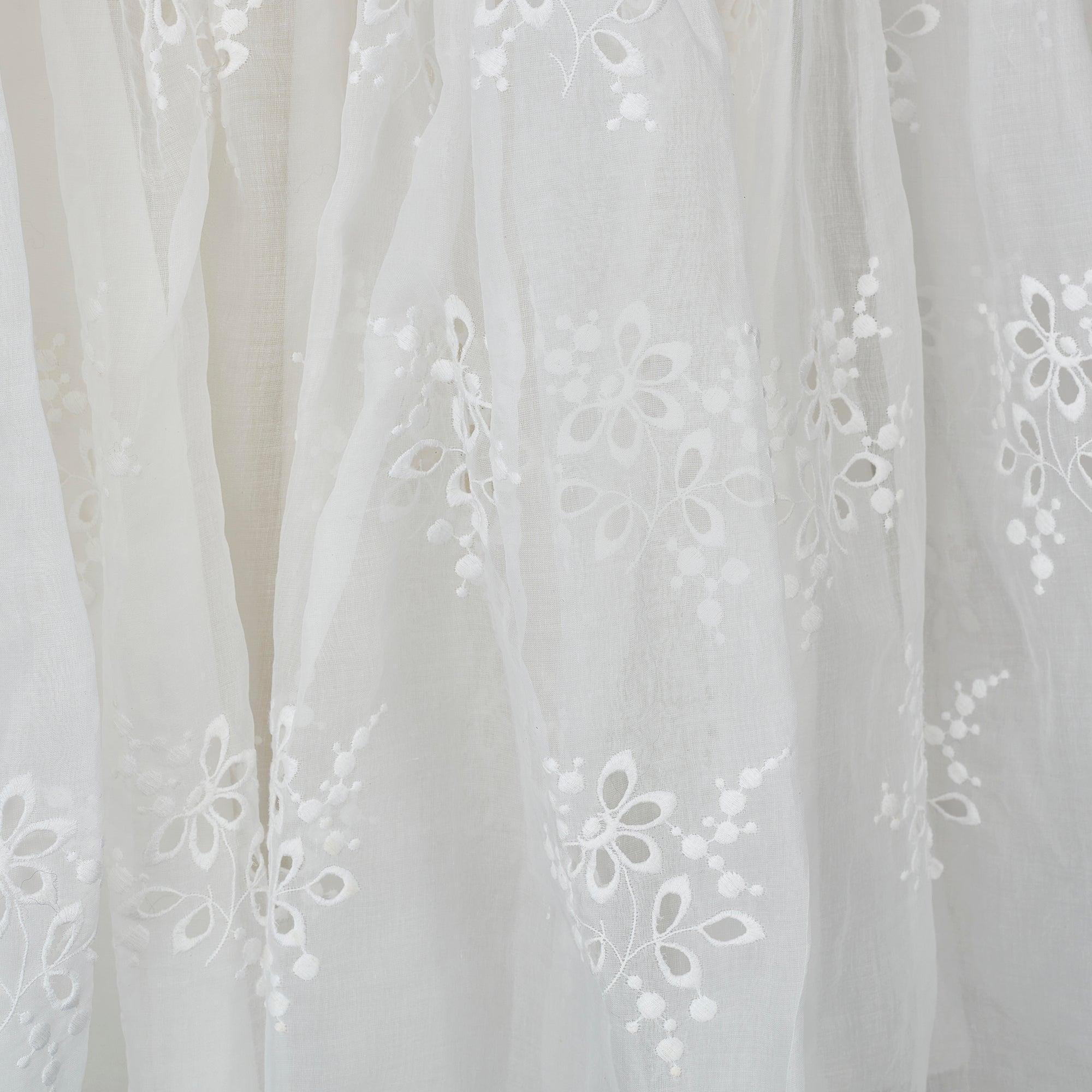 Grigio Abito da sposa senza spalline in organza di cotone bianco degli anni '50