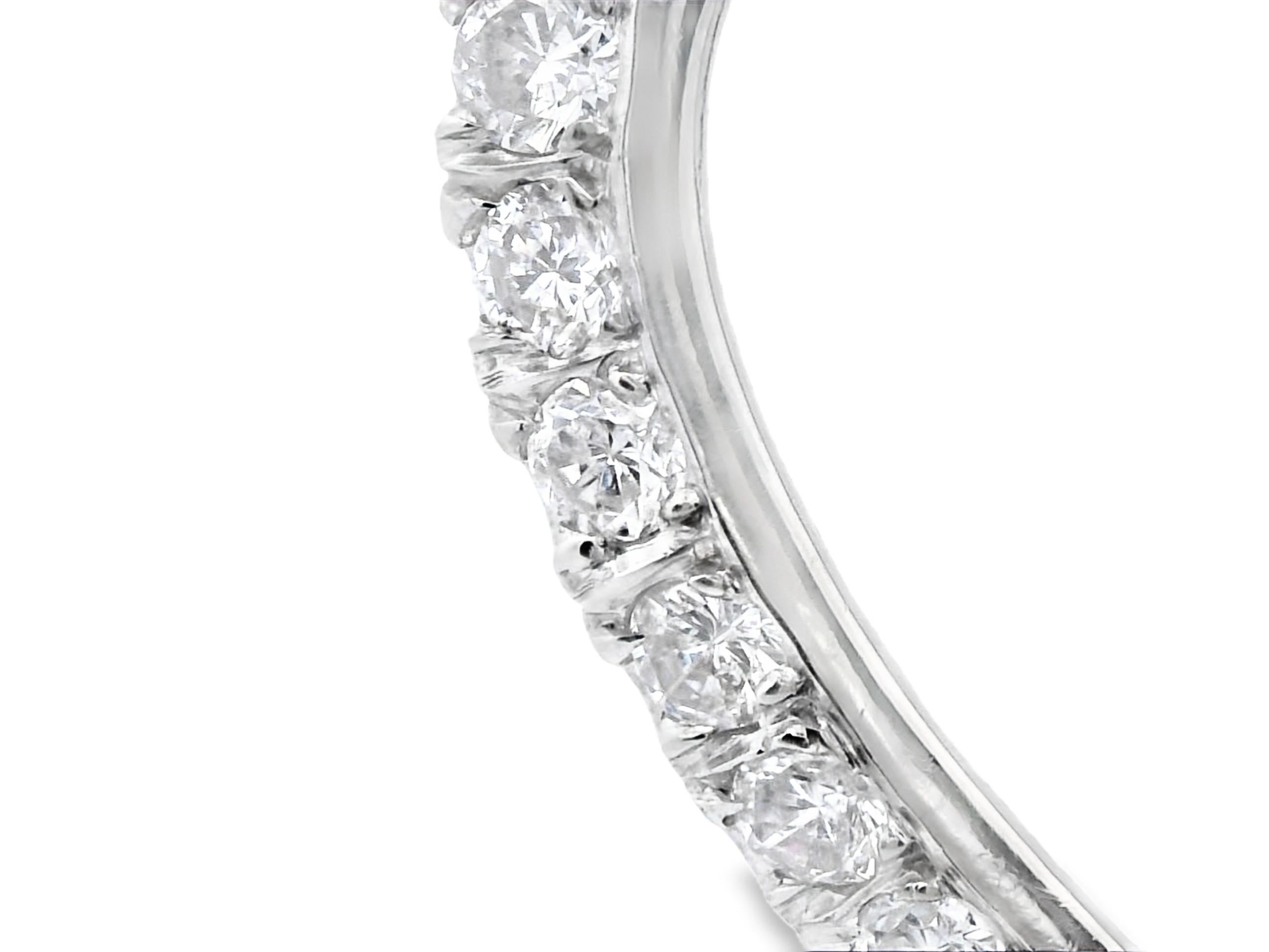 1950s White Gold Diamond Heart Pendant Necklace Bon état - En vente à Lexington, KY