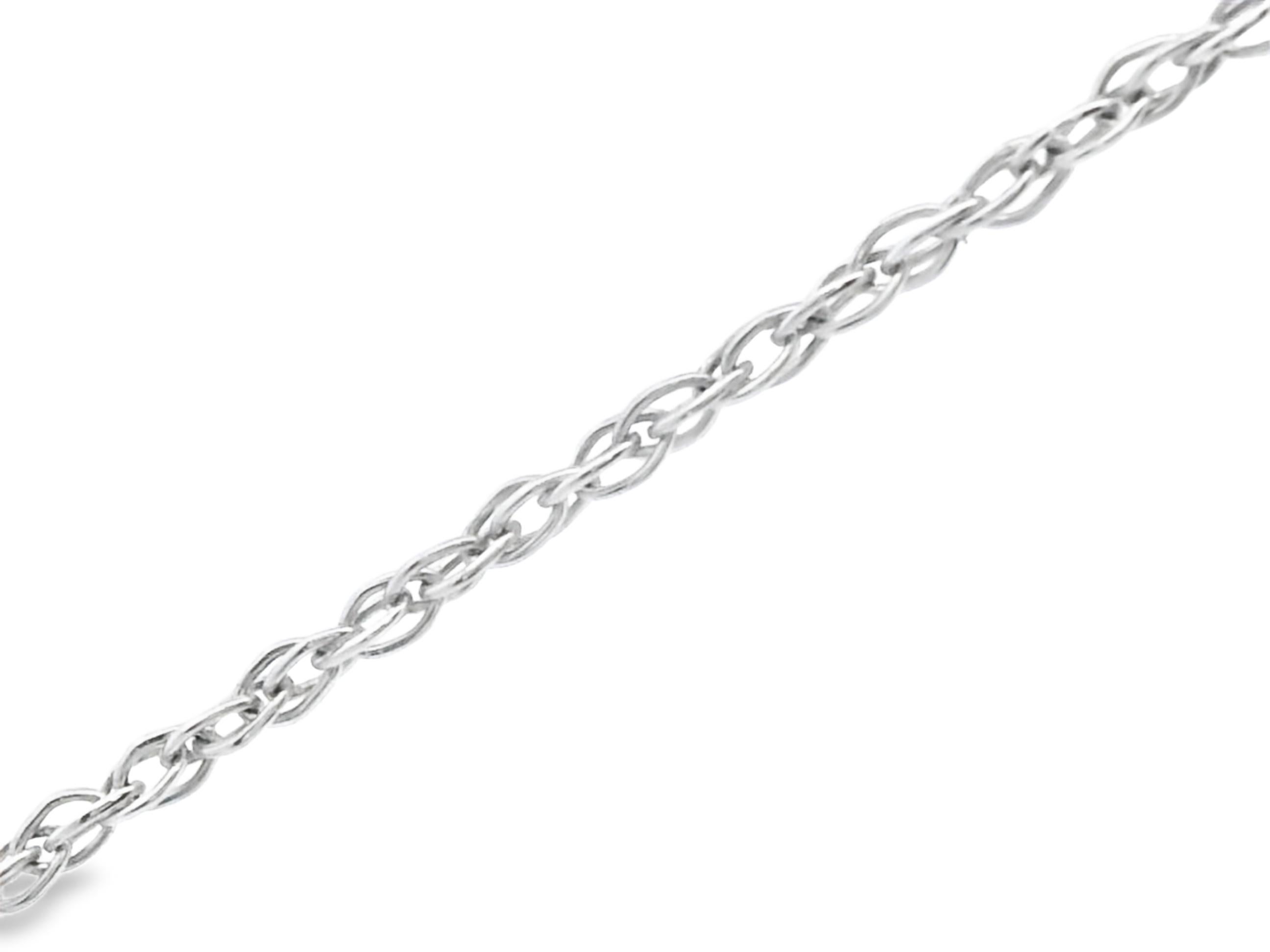 1950s White Gold Diamond Heart Pendant Necklace en vente 4