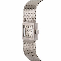 1950s White Gold Rolex Buckle Bracelet Watch