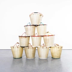 1950's White Grape Picking Baskets - New Old Stock GDR