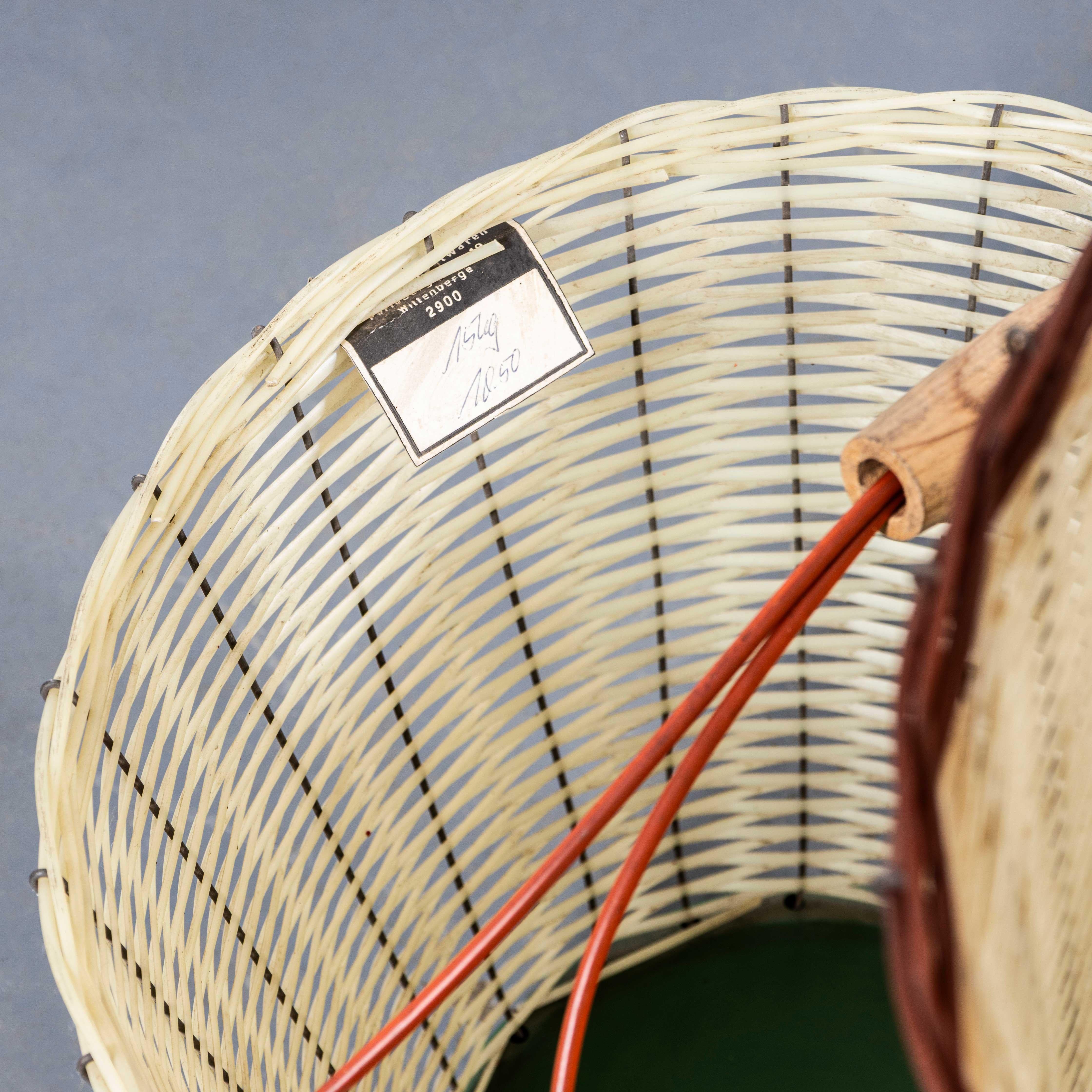 German 1950's White Grape Picking Baskets - New Old Stock GDR For Sale
