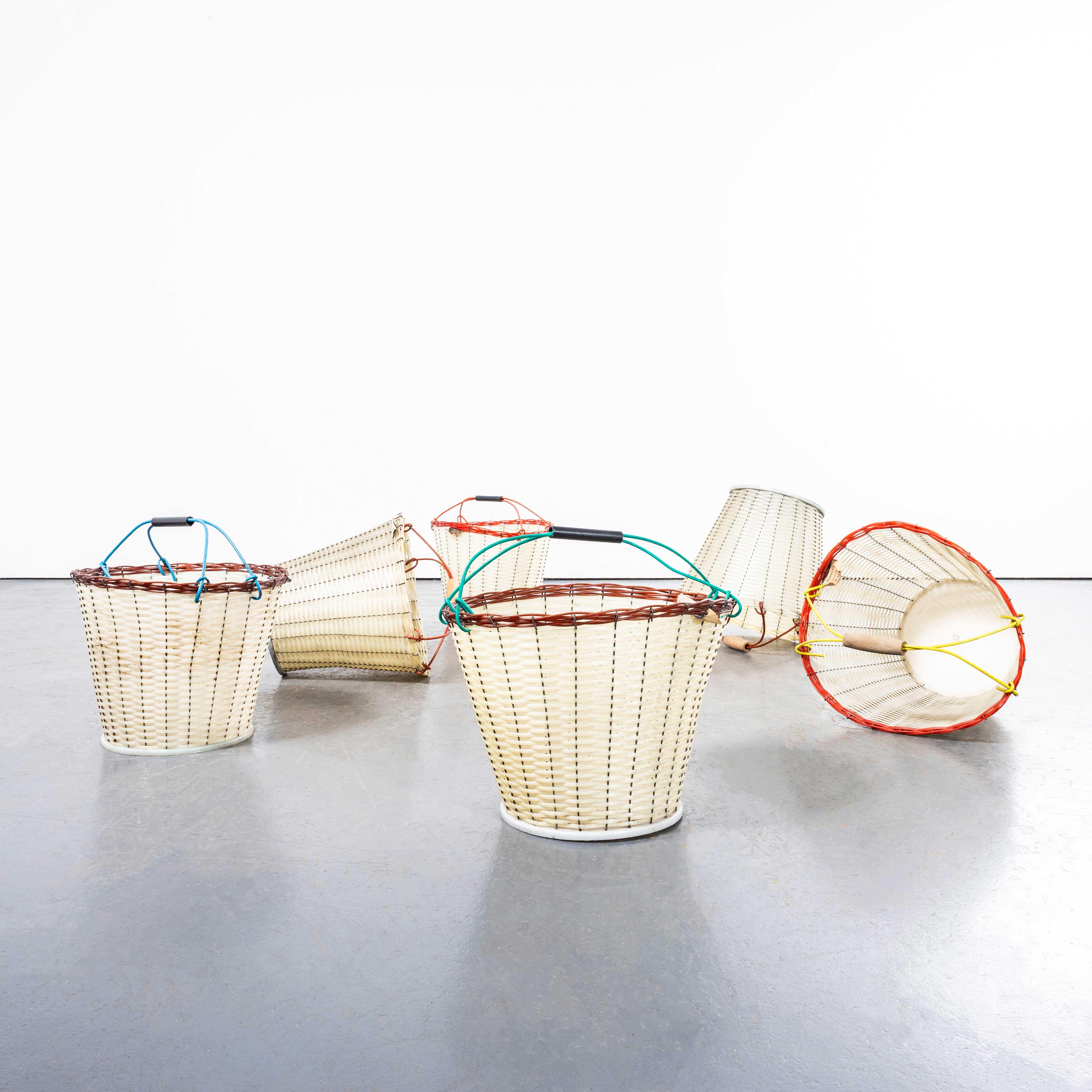 1950's White Grape Picking Baskets - New Old Stock GDR For Sale 1
