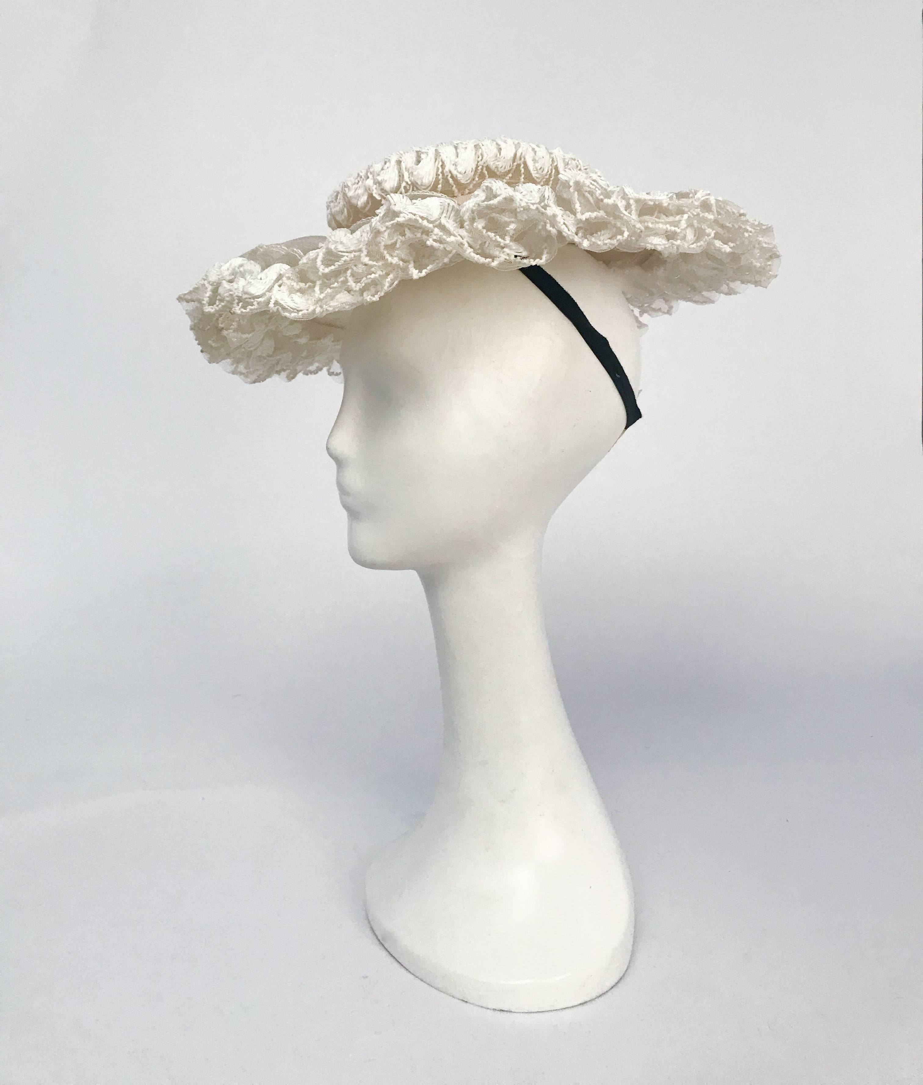white lace hat