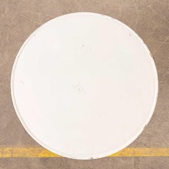 1950's White Round Tolix Side Table