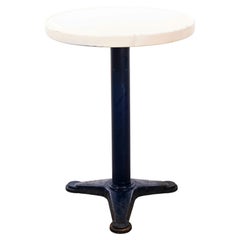 1950's White Round Tolix Side Table