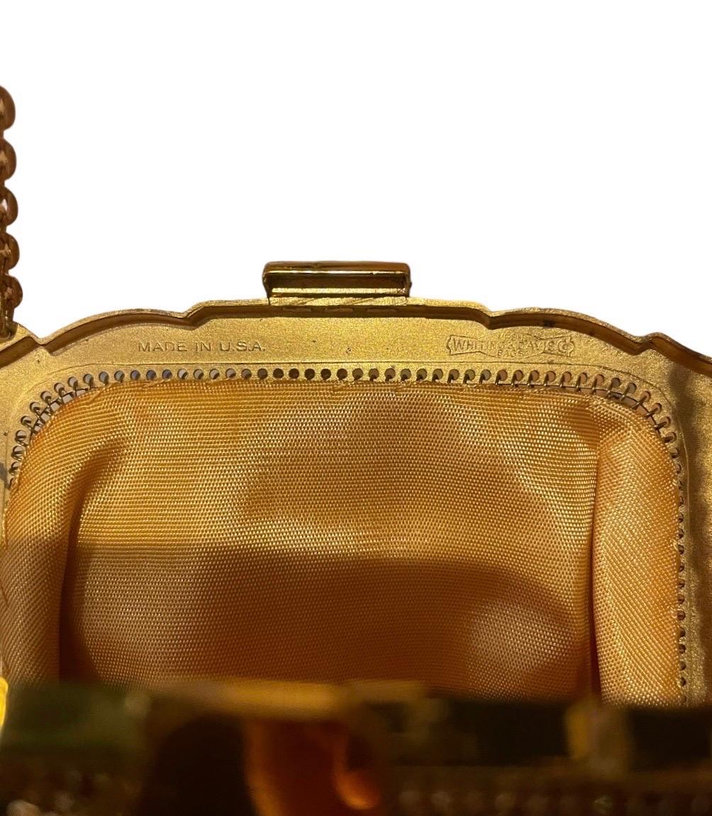 1950’s Whiting & Davis Gold Chainmail Purse In Good Condition In Greenport, NY