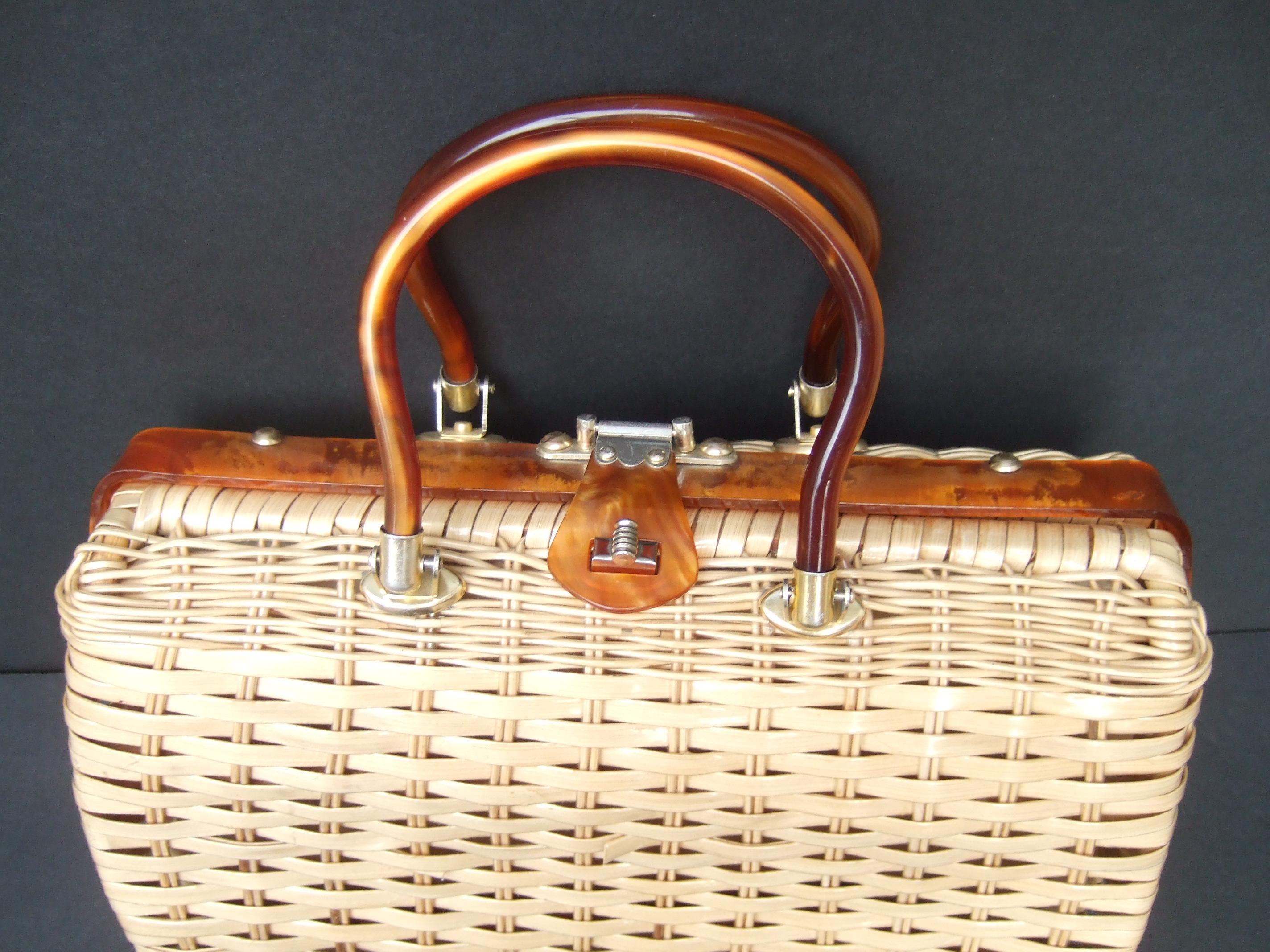 1950s Wicker Race Horse & Jockey Handbag Designed by Atlas For Sale 6