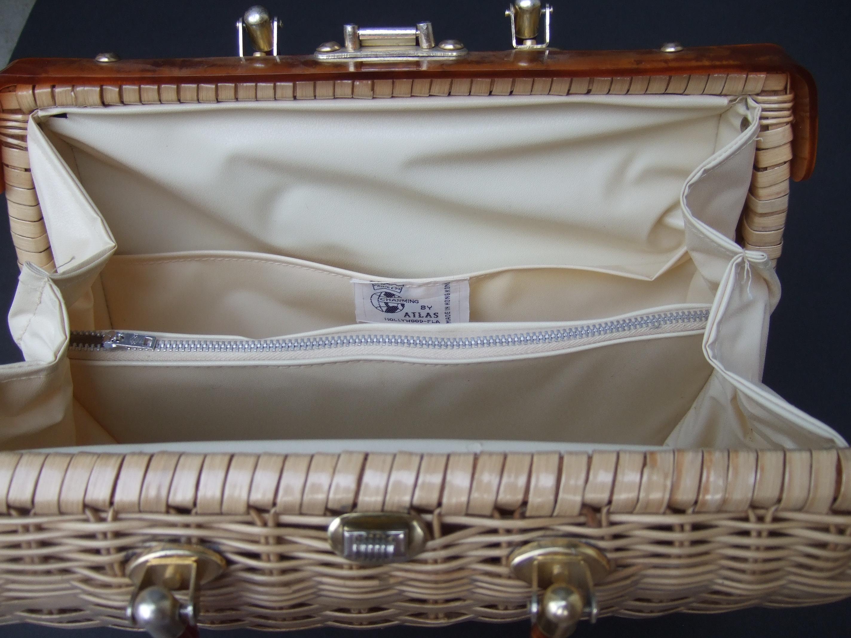 1950s Wicker Race Horse & Jockey Handbag Designed by Atlas For Sale 7
