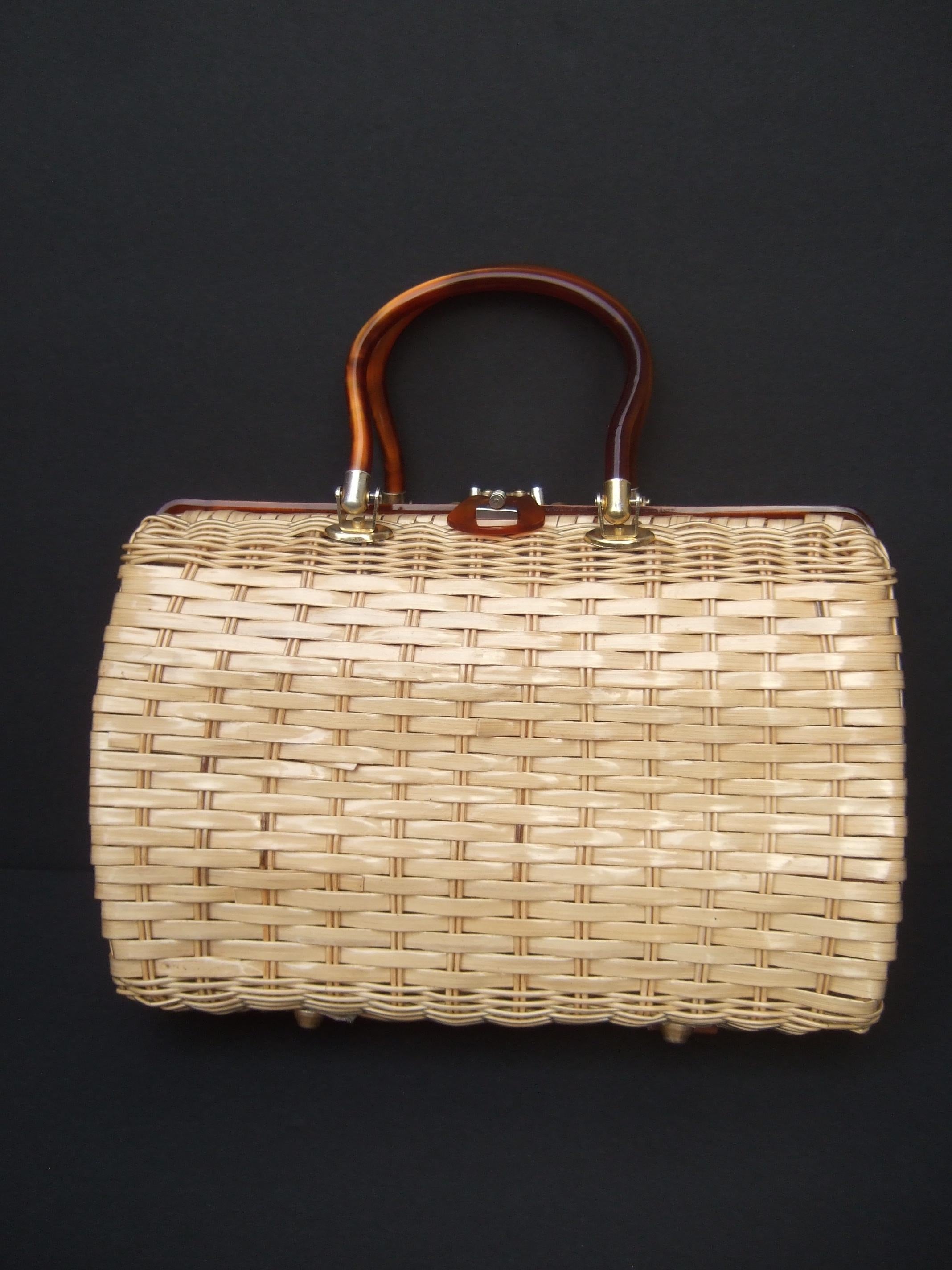 1950s Wicker Race Horse & Jockey Handbag Designed by Atlas For Sale 4
