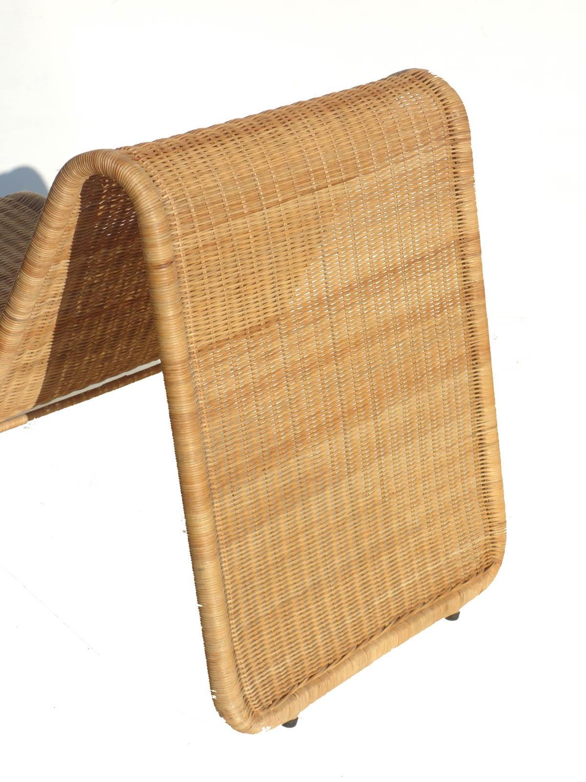 1950s Wicker Rattan Italian Design Midcentury Armchair Lounge Chair, Set of 2 2