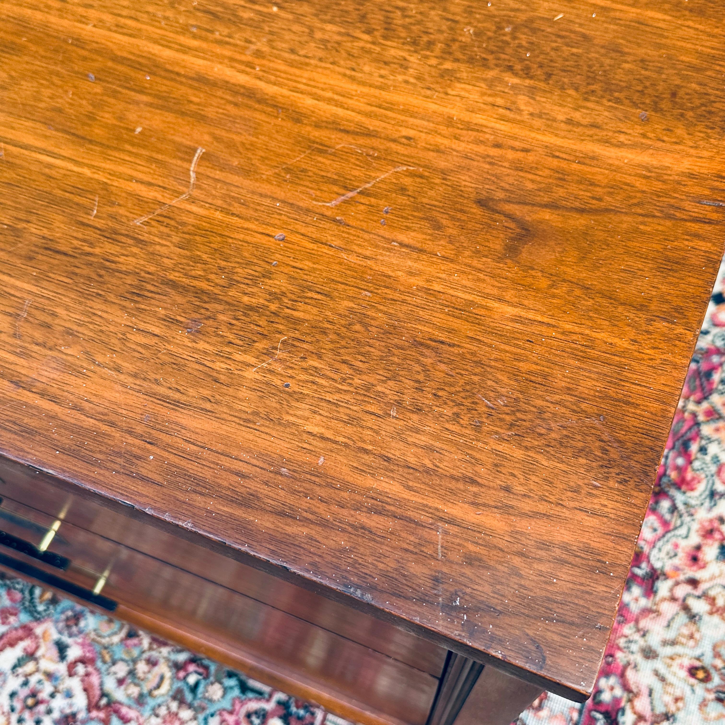 1950's Widdicomb Mid-Century Modern Mahogany & Brass Credenza or Lowboy Dresser For Sale 6