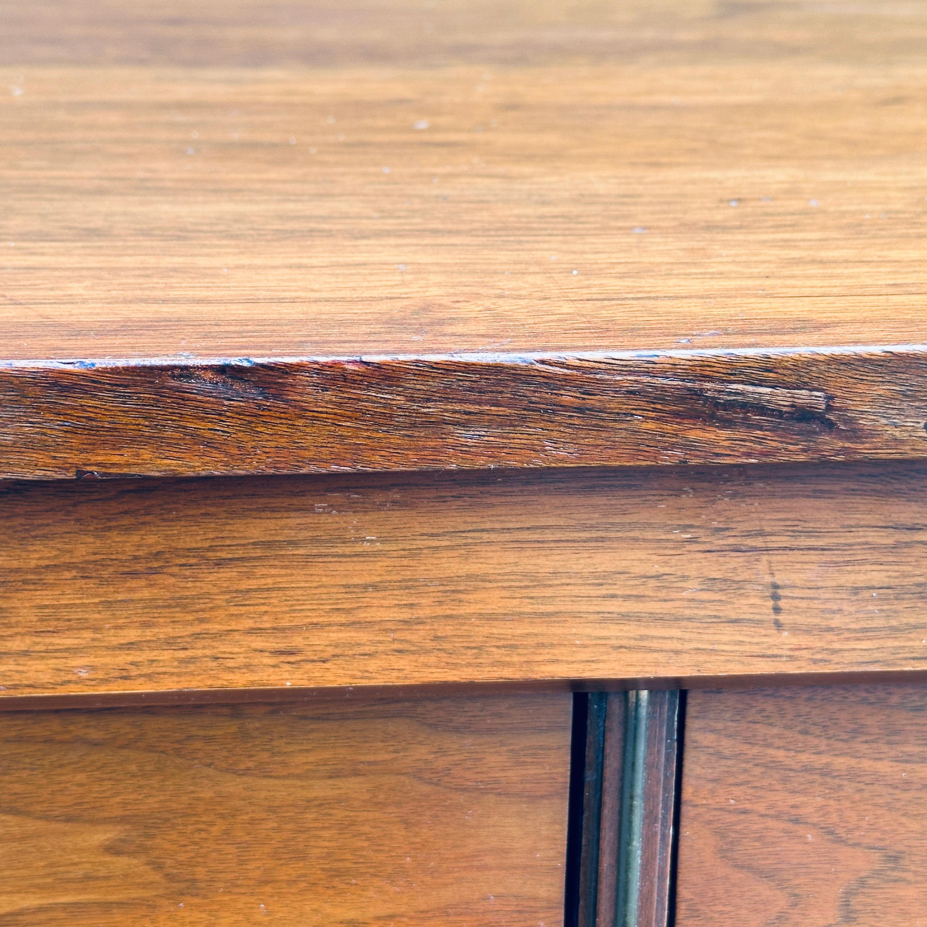 1950's Widdicomb Mid-Century Modern Mahogany & Brass Credenza or Lowboy Dresser For Sale 11