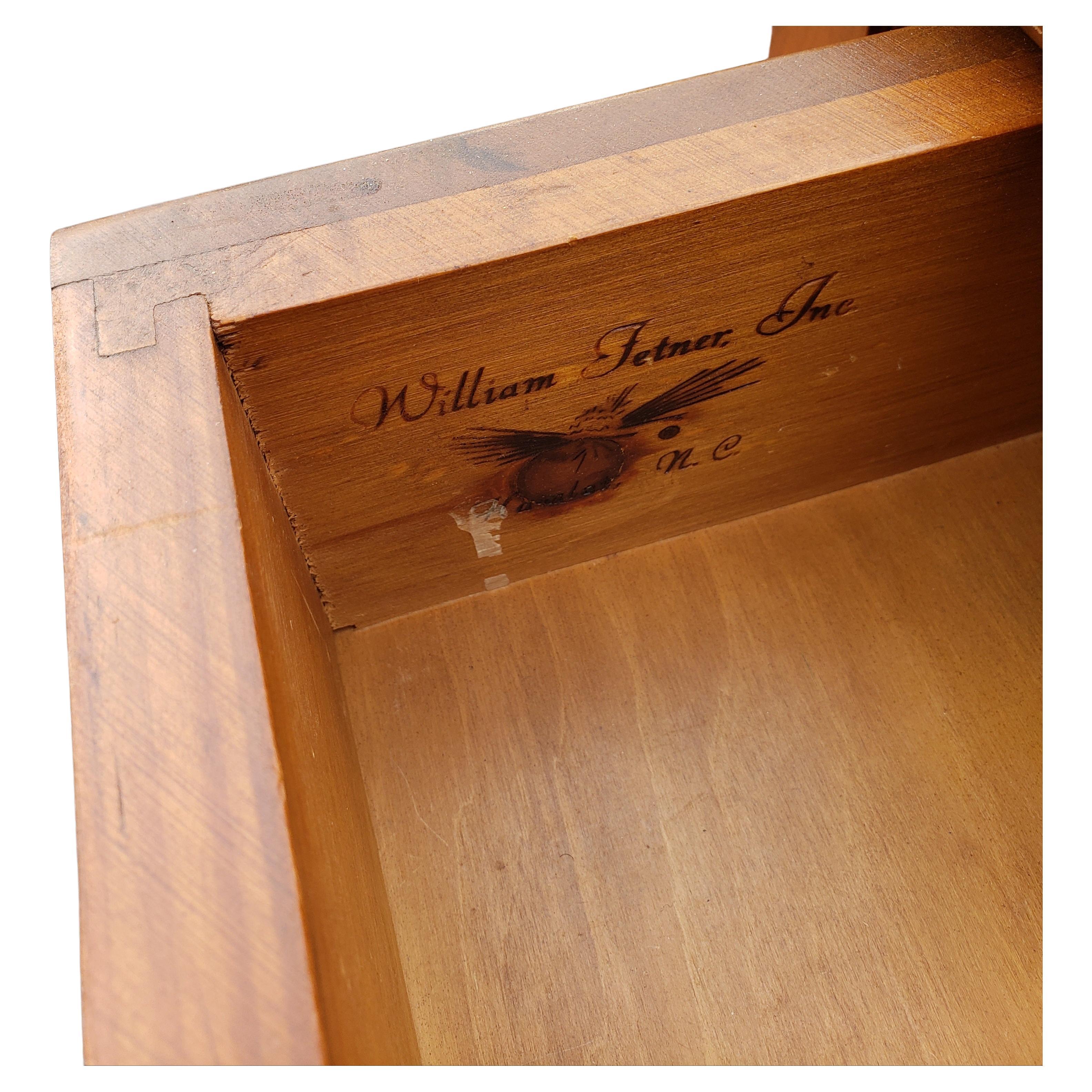 Hand-Crafted 1950s William Fetner Early American Style Solid Pine Writing Desk