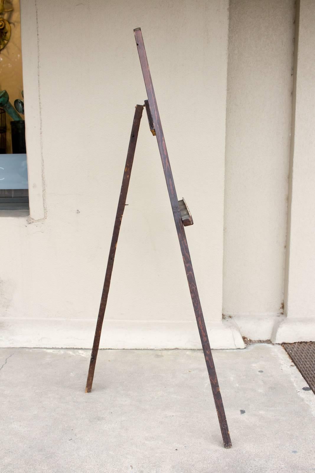 Mid-20th Century 1950s Wood Artist Easel Found in France