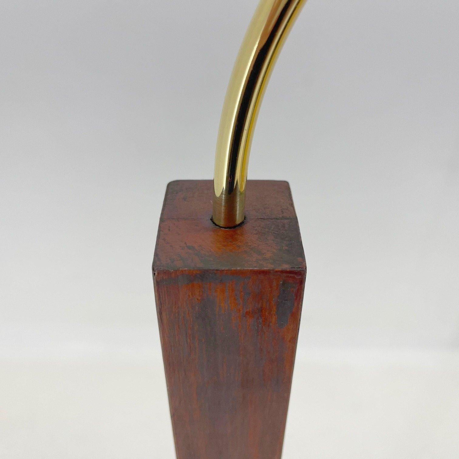 1950's Wood & Brass Floor Lamp, Germany For Sale 4