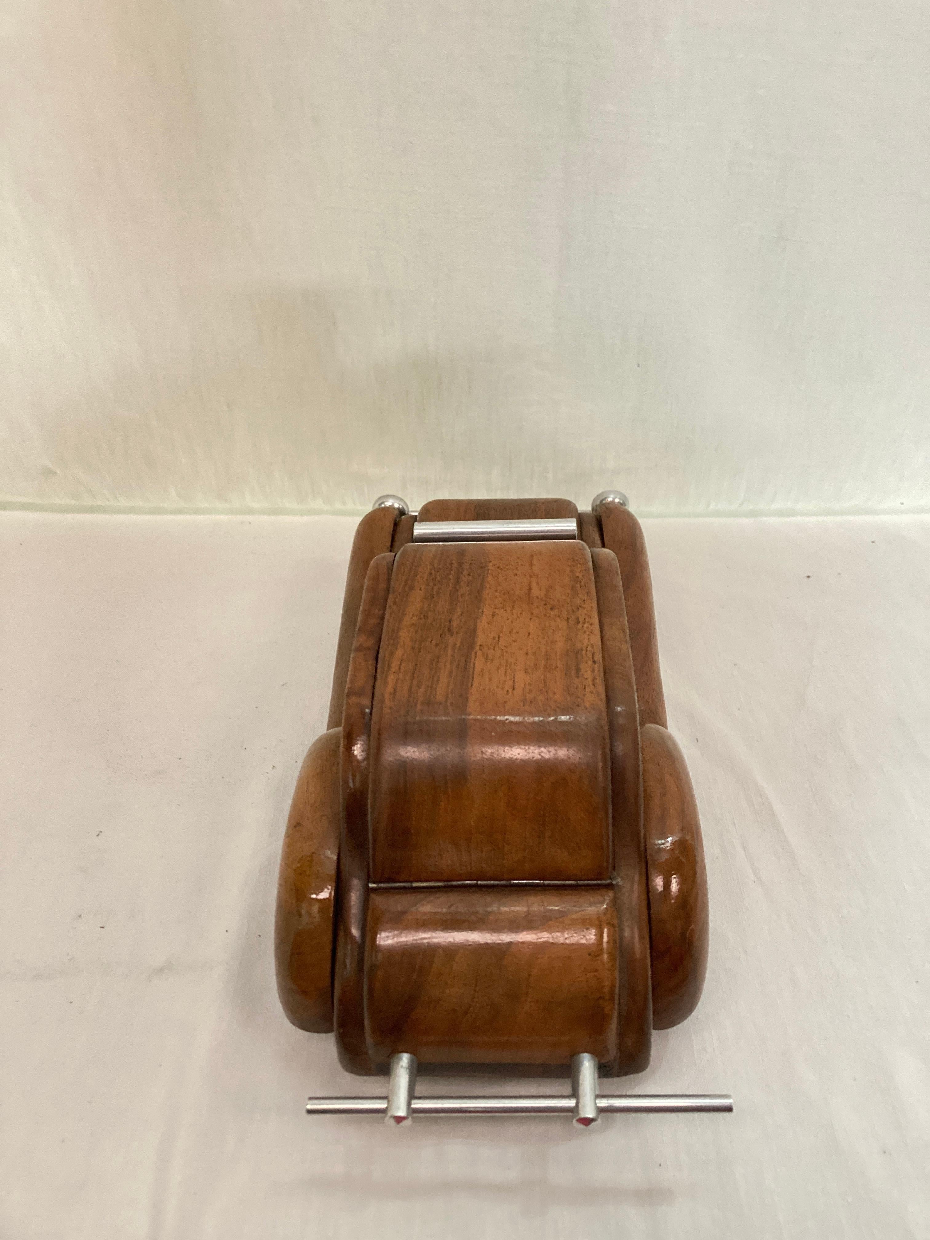 French 1950's wood Car boxe  For Sale