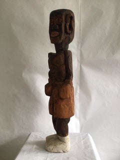 1950s Wood Carving Of Boxer