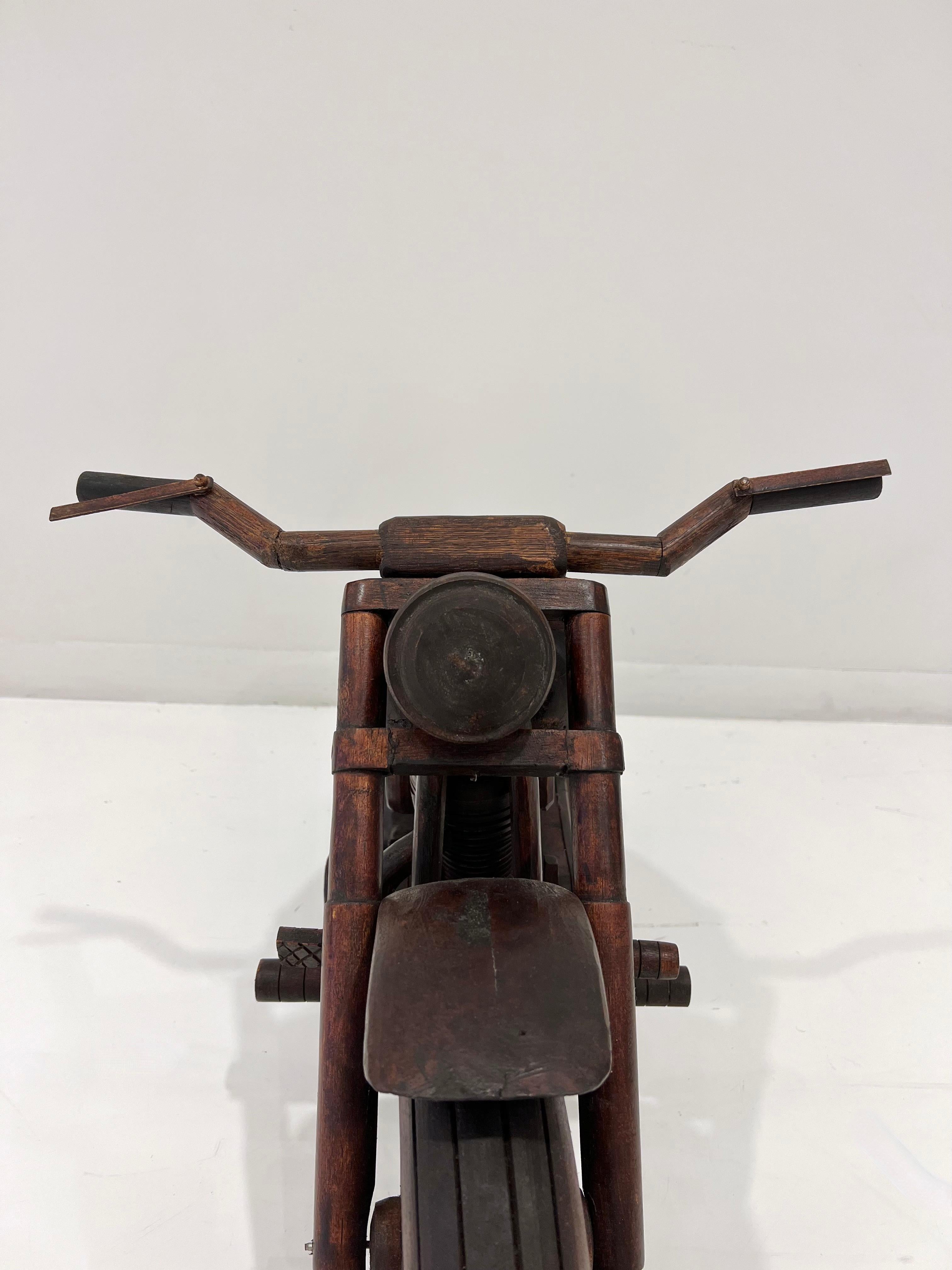 1950's Wood Motorcycle Model For Sale 8