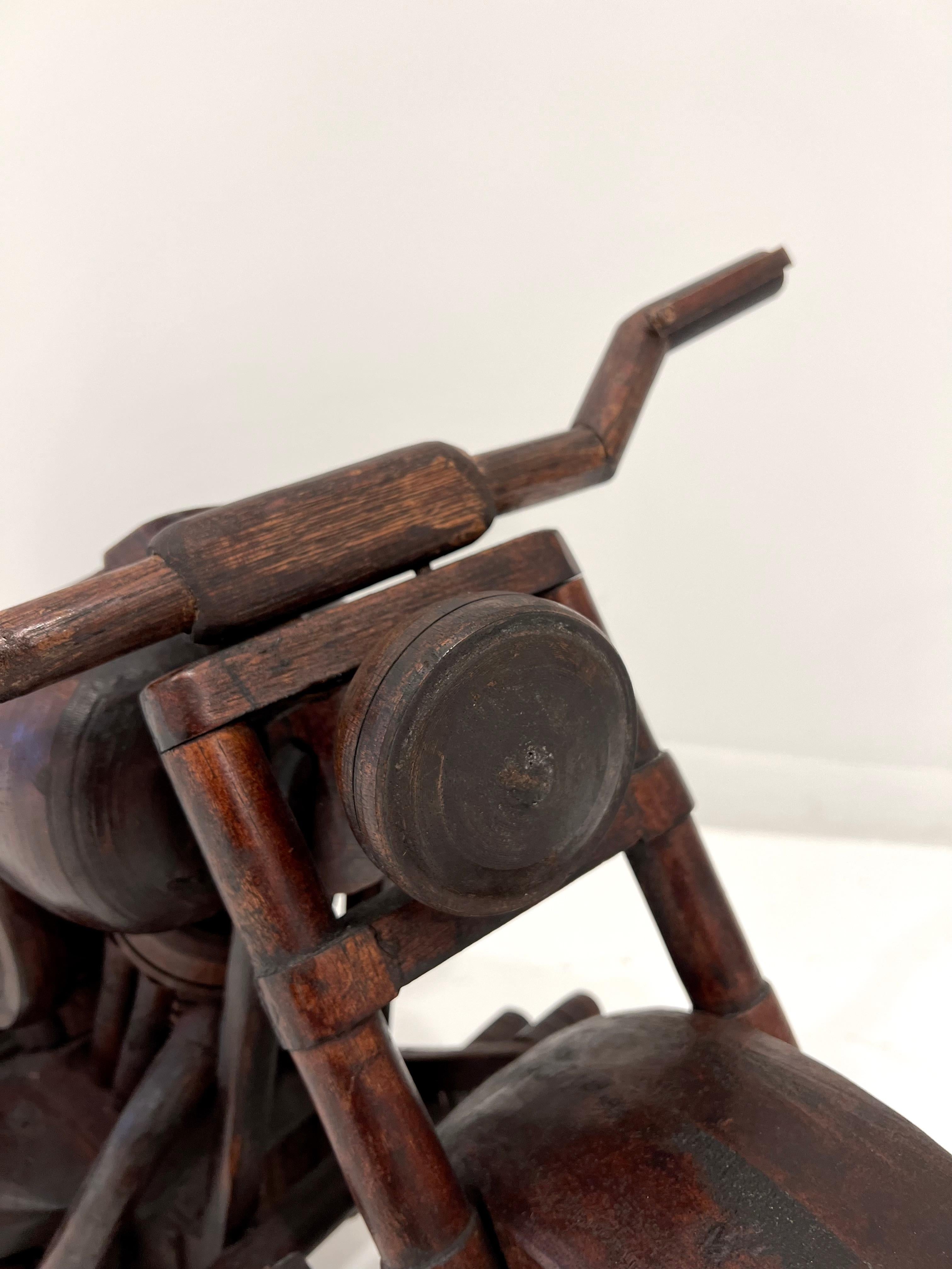 American 1950's Wood Motorcycle Model For Sale