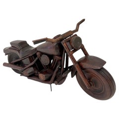 1950's Wood Motorcycle Model