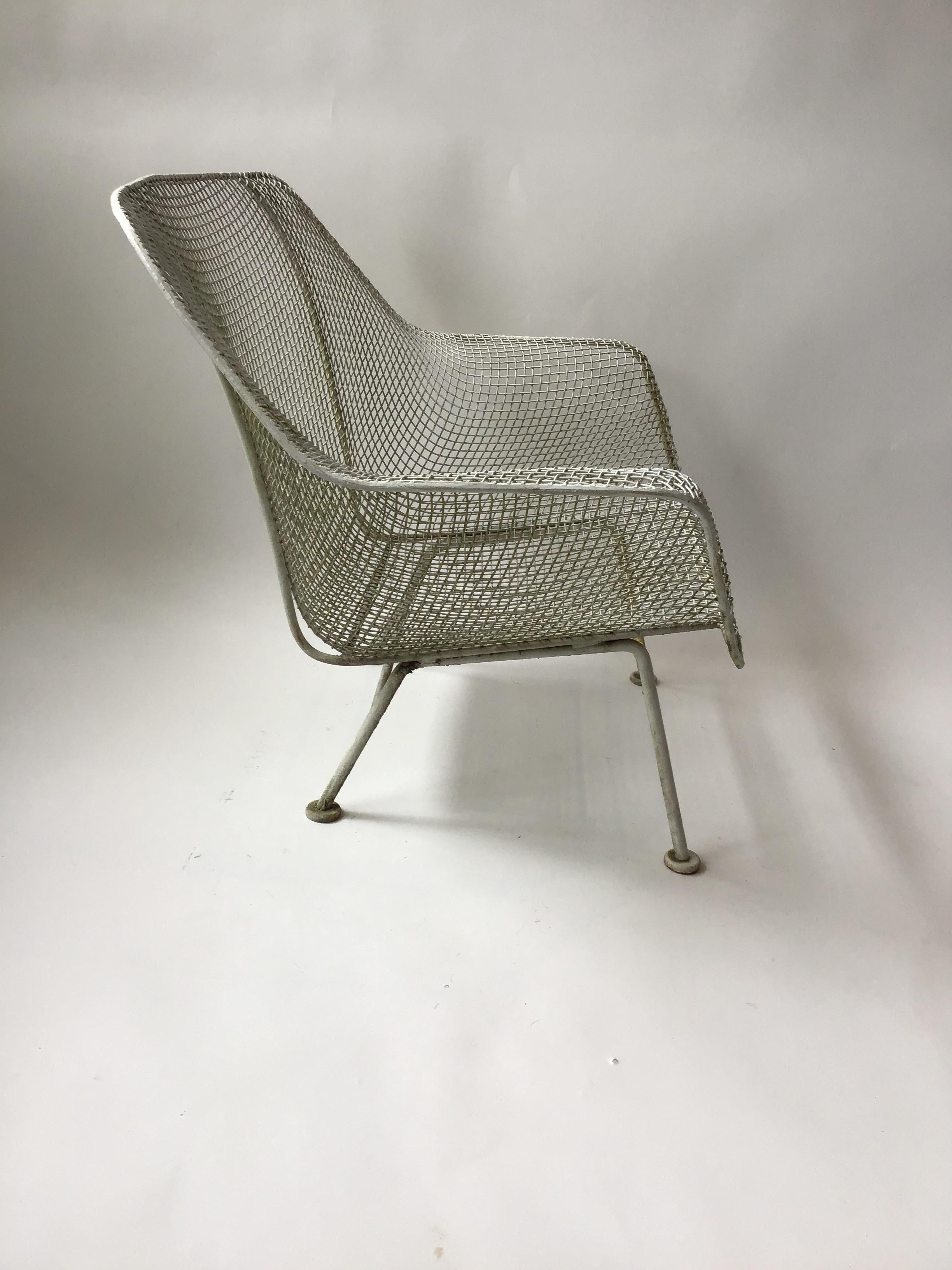 1950s Woodard Sculptura Iron Mesh Lounge Chair 2