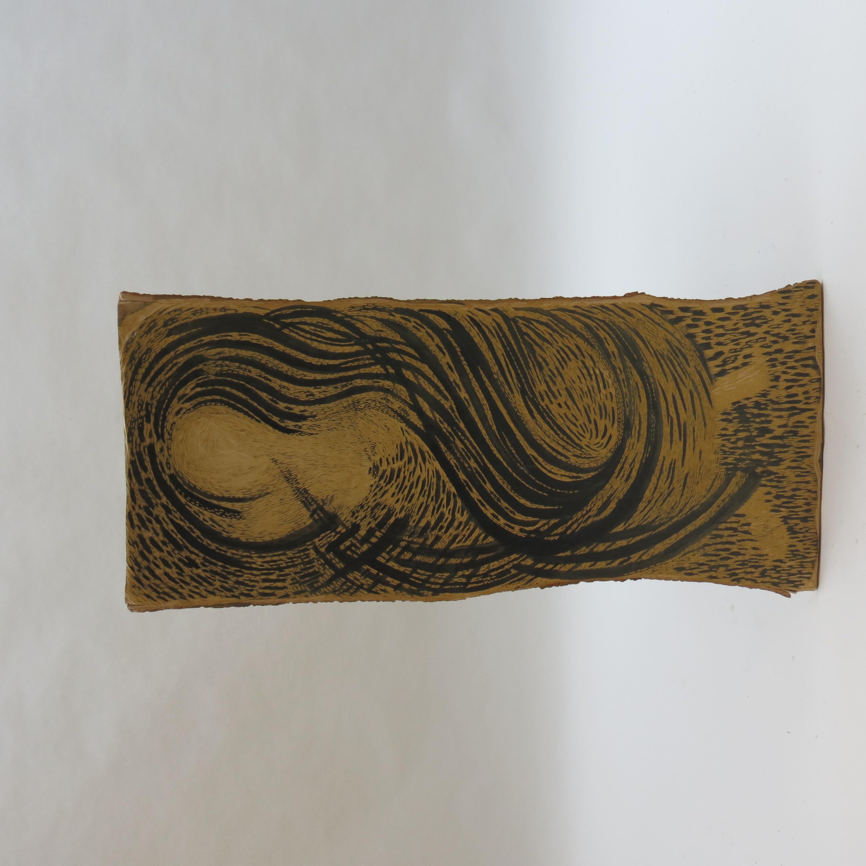 1950s Woodcut Carved Wooden Print Block by Pauline Jacobsen Good Shepherd For Sale 3