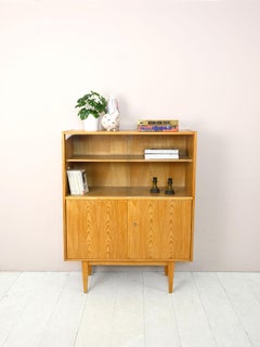 1950s Wooden Cabinet with Display Case