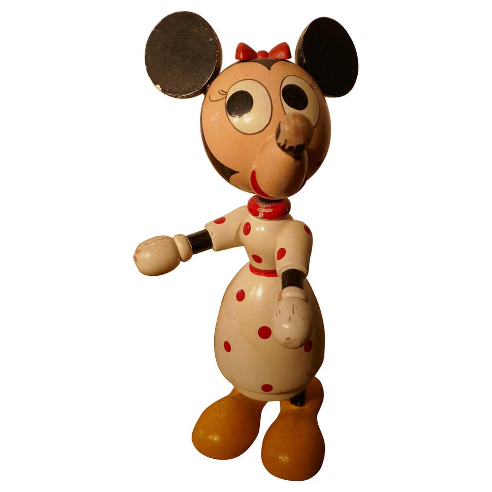 1950s Wooden Disney Goofy Mouse Sculpture For Sale at 1stDibs