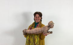 1950s Wooden Fireman Sculpture