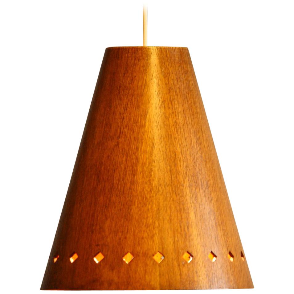1950s, Wooden Pendant by Uno & �Östen Kristiansson for Luxus Vittsjö