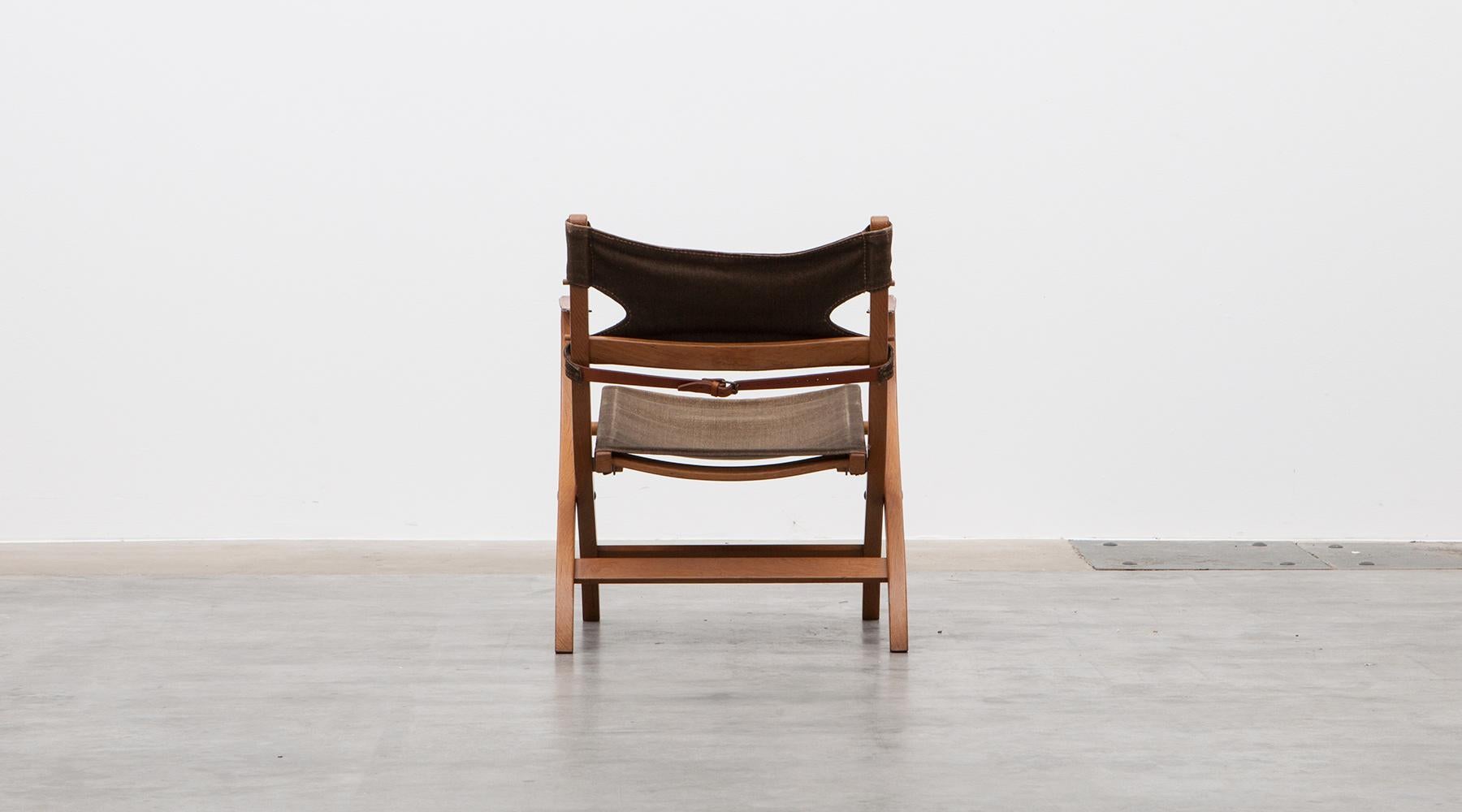 Mid-Century Modern 1950s Wooden Safari Chair by Poul Hundevad