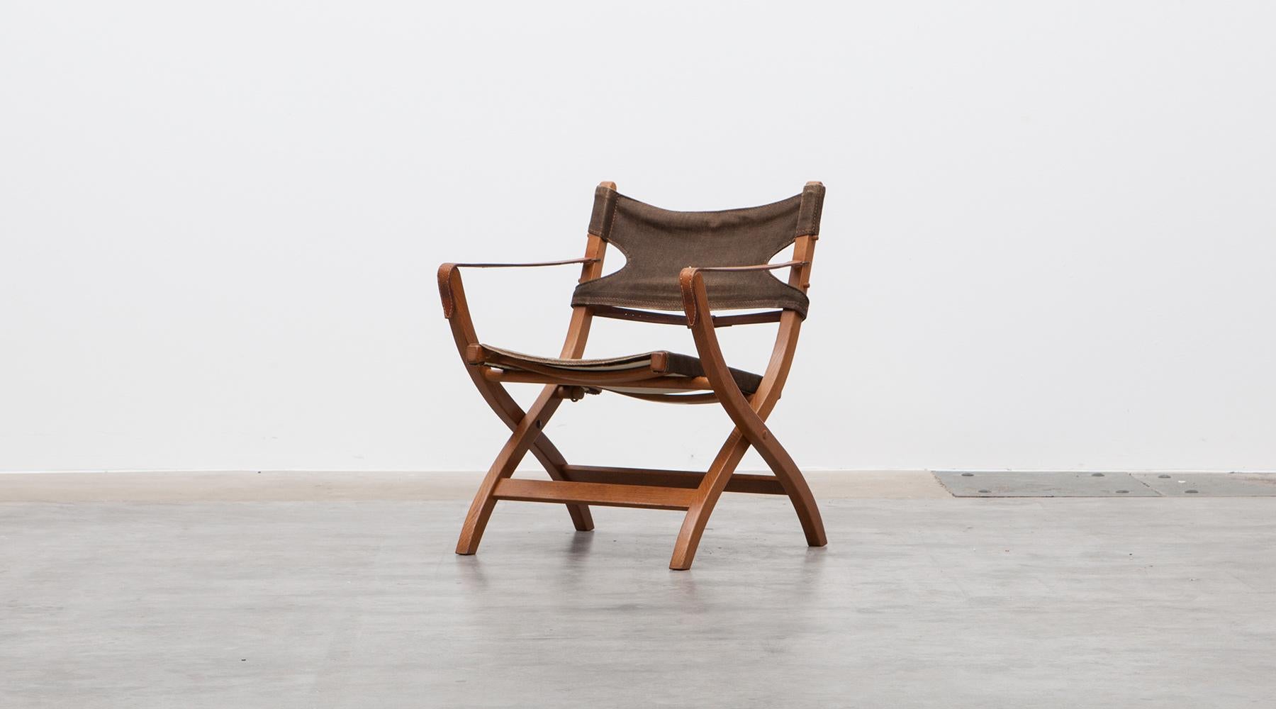 Danish 1950s Wooden Safari Chair by Poul Hundevad
