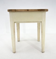 1950s Wooden Stool with Storage Space