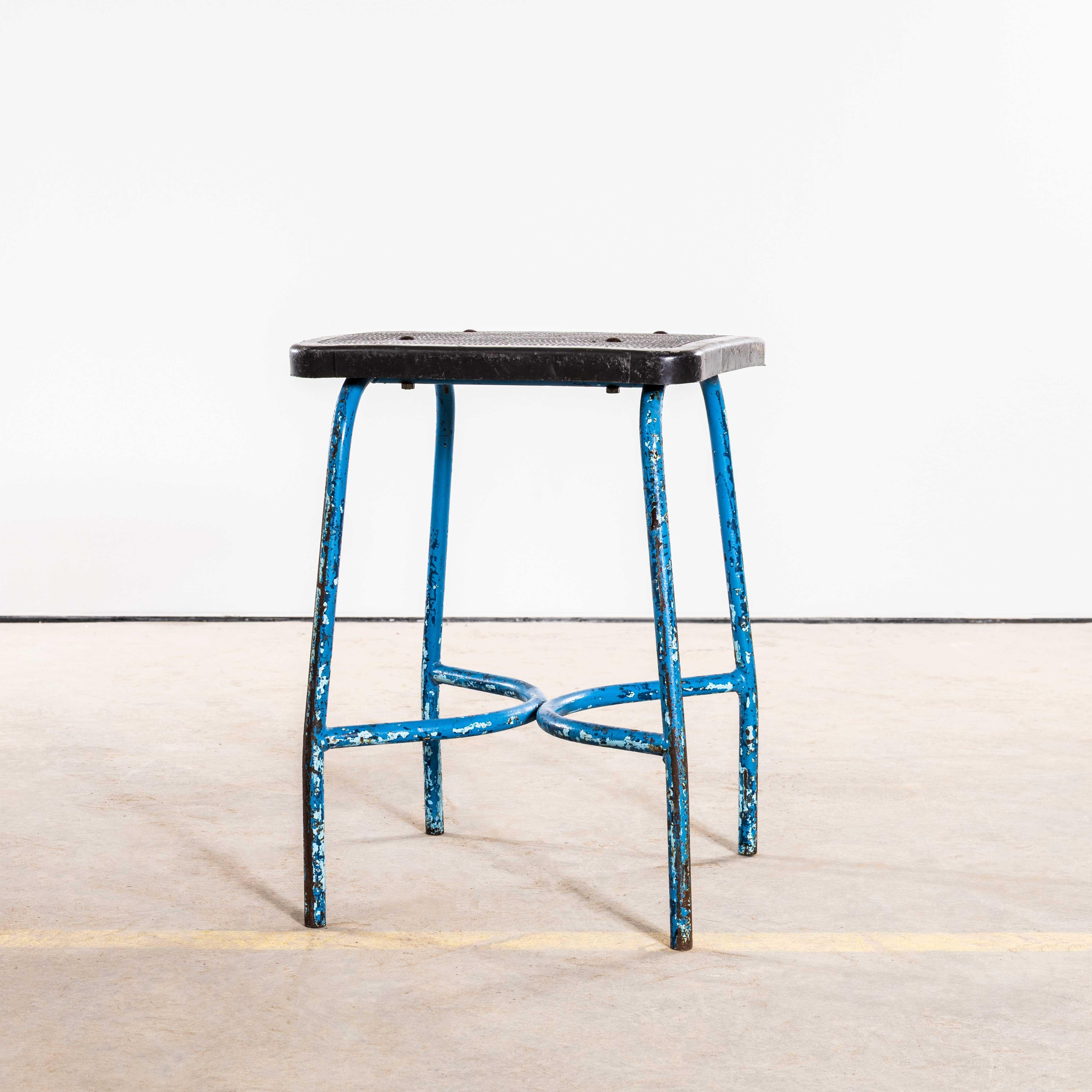 1950's Workshop Stools Original Bakelite Seats In Good Condition For Sale In Hook, Hampshire