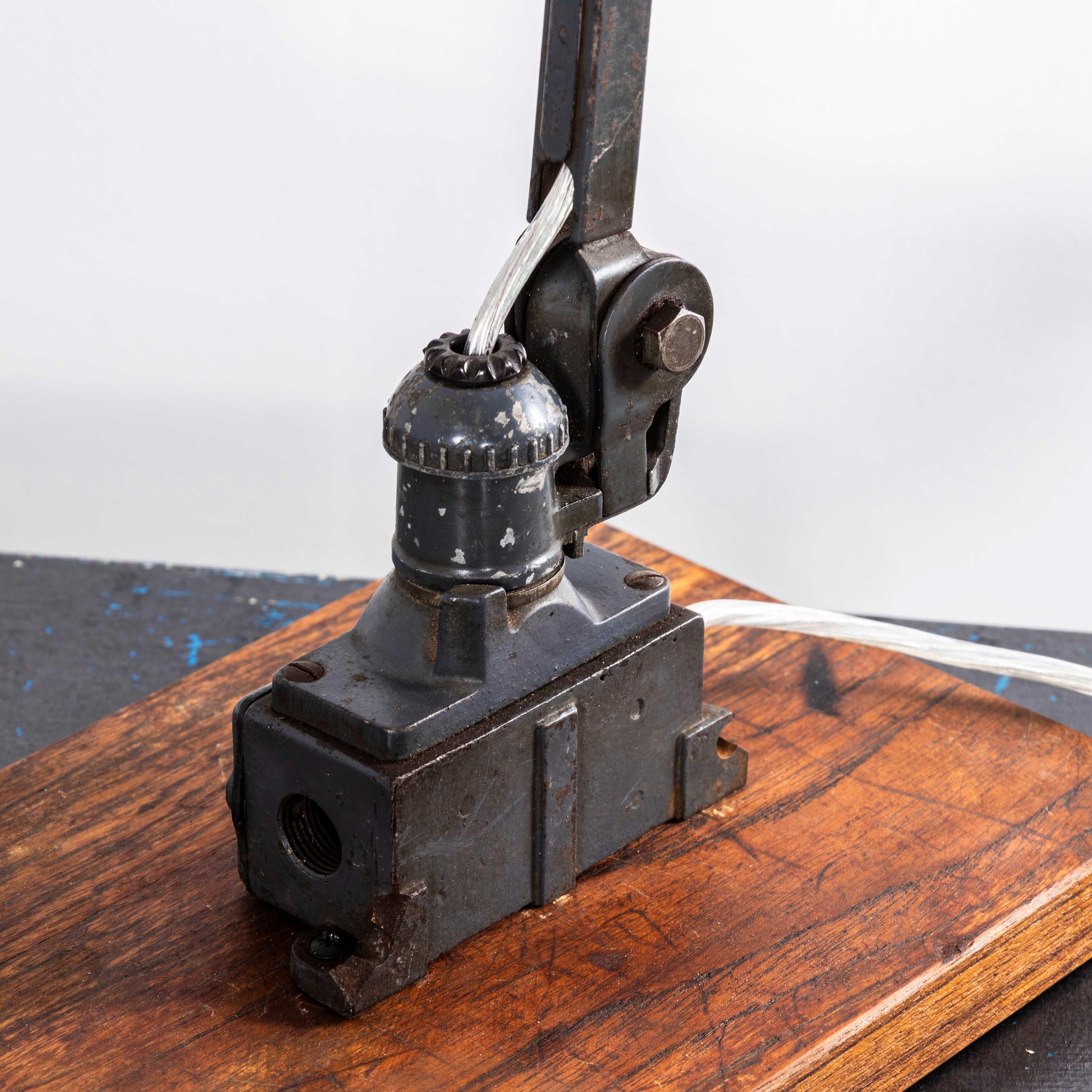 Aluminum 1950's Workshop Task Lamp By EDL For Sale